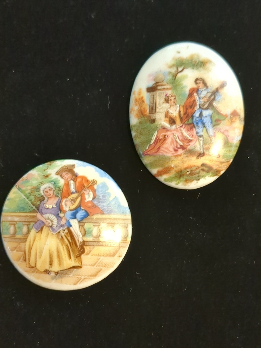 Limoges Porcelain Troubadour Medallions